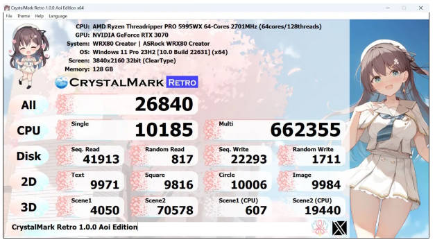 CrystalDiskInfo 开发者推出 CrystalMark Retro 电脑综合基准测试，适用于近二十余年硬件(1)