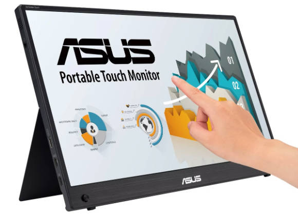 华硕推出 ZenScreen Touch MB16AMTR 便携触控显示器，内置四小时续航电池