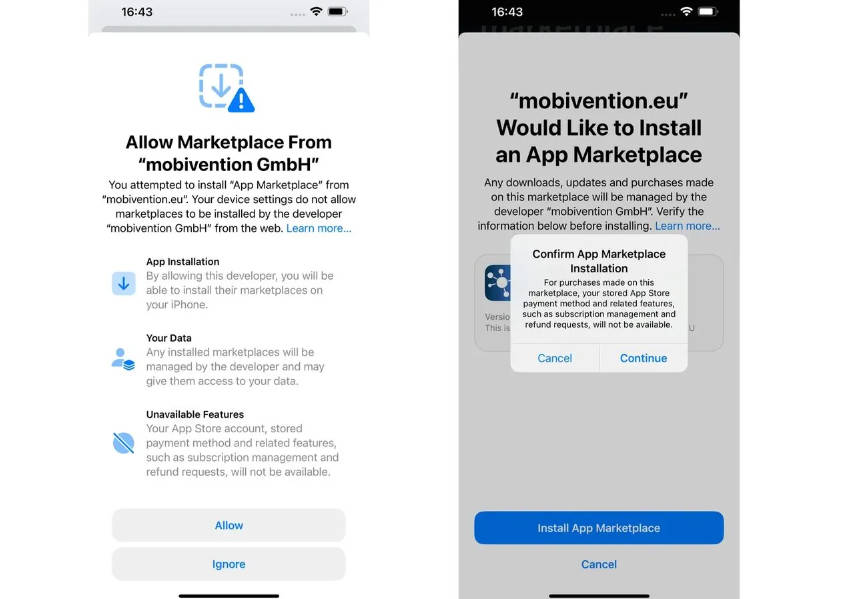欧洲 iPhone 安装第三方应用商店初体验:需经历十多次屏幕交互(1)