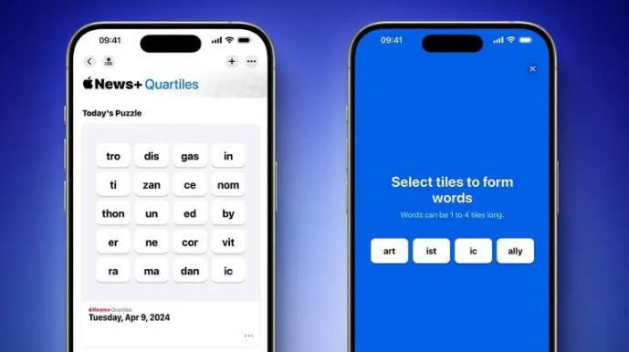 苹果 iOS 17.5 为 Apple News+ 订阅者新增“Quartiles”文字游戏