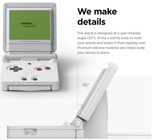 elago 推出任天堂 GBA SP 风格 MagSafe 无线充电支架(1)