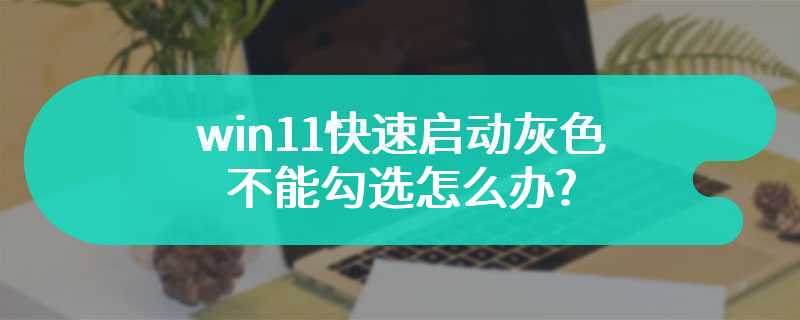 win11快速启动灰色不能勾选怎么办?