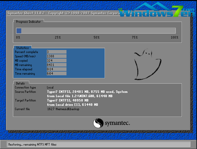 萝卜家园win7旗舰版光盘安装方法(3)