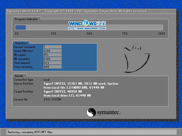 雨林木风ghostwin7 x86纯净版v201510安装图解(5)