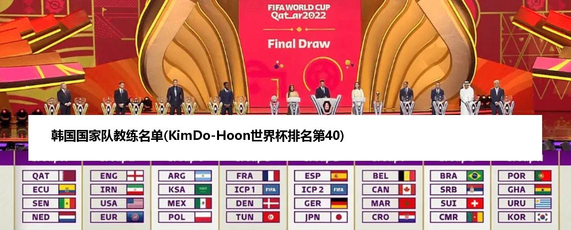 韩国国家队教练名单(KimDo-Hoon世界杯排名第40)
